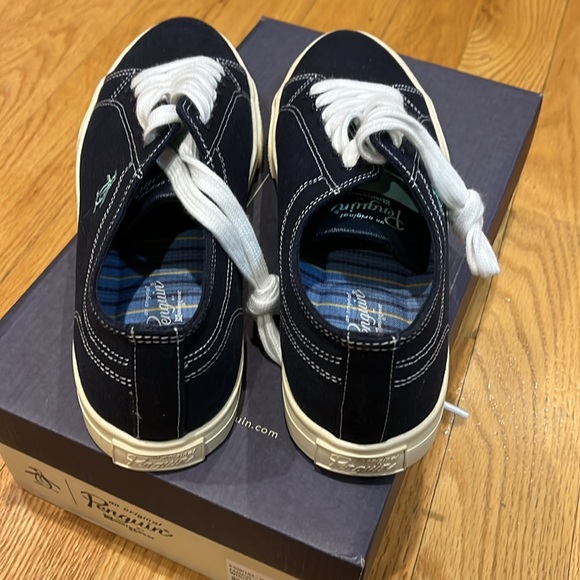 Original Penguin Men's Classic Lace Up Canvas Dark Blue Shoes NIB - Picture 4 of 4